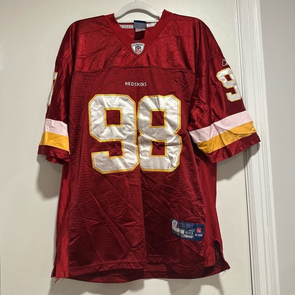 VTG Reebok Brian Orakpo Washington Redskins NFL Jersey Sz:50 Burgundy Polyester